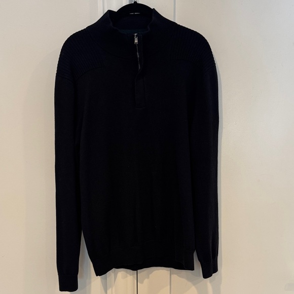Hugo Boss Men's Bonny Quarter Zip-Up Sweater Navy XL